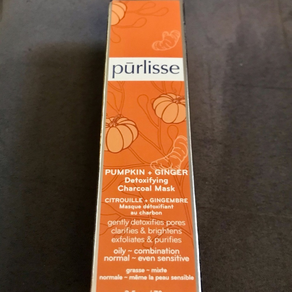 VEGAN PURLISSE Detoxifying Mask Pumpkin & Charcoal - organic skincare for Women